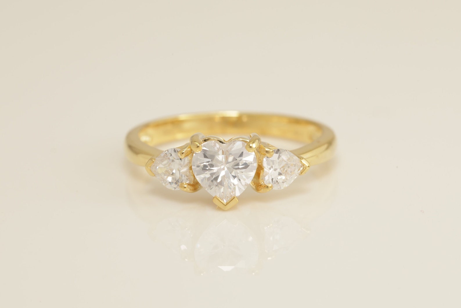 Heart Shaped Diamond Engagement Ring, Prong Setting Heart Diamond Ring, Bridal Ring for Women, Anniversary Gift for Her